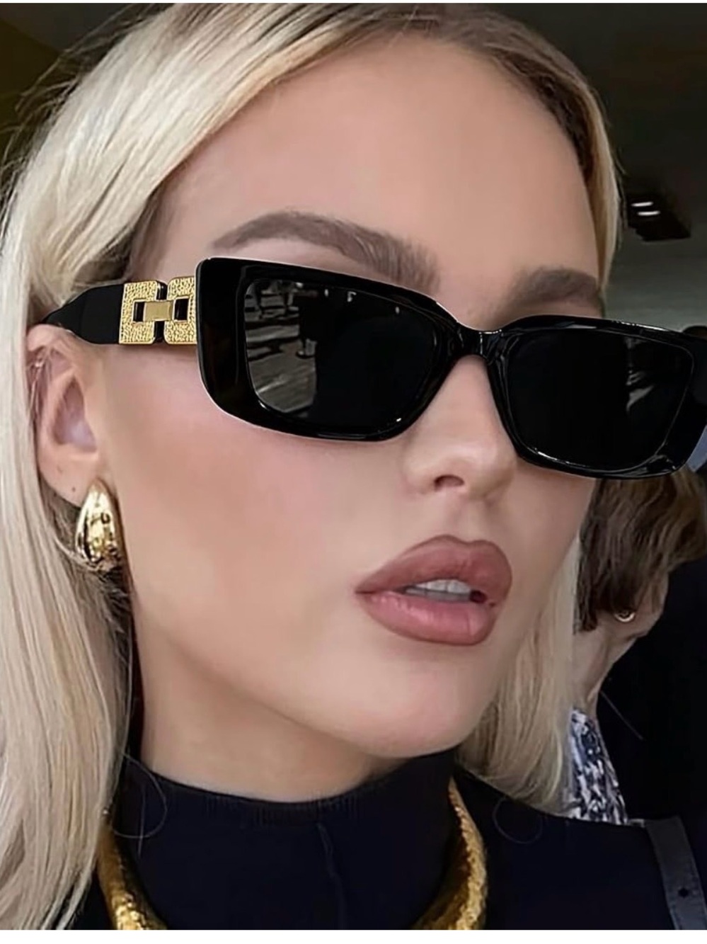 1 Pair Unisex of Fashionable Retro Plastic Sunglasses, Suitable for Daily Wear